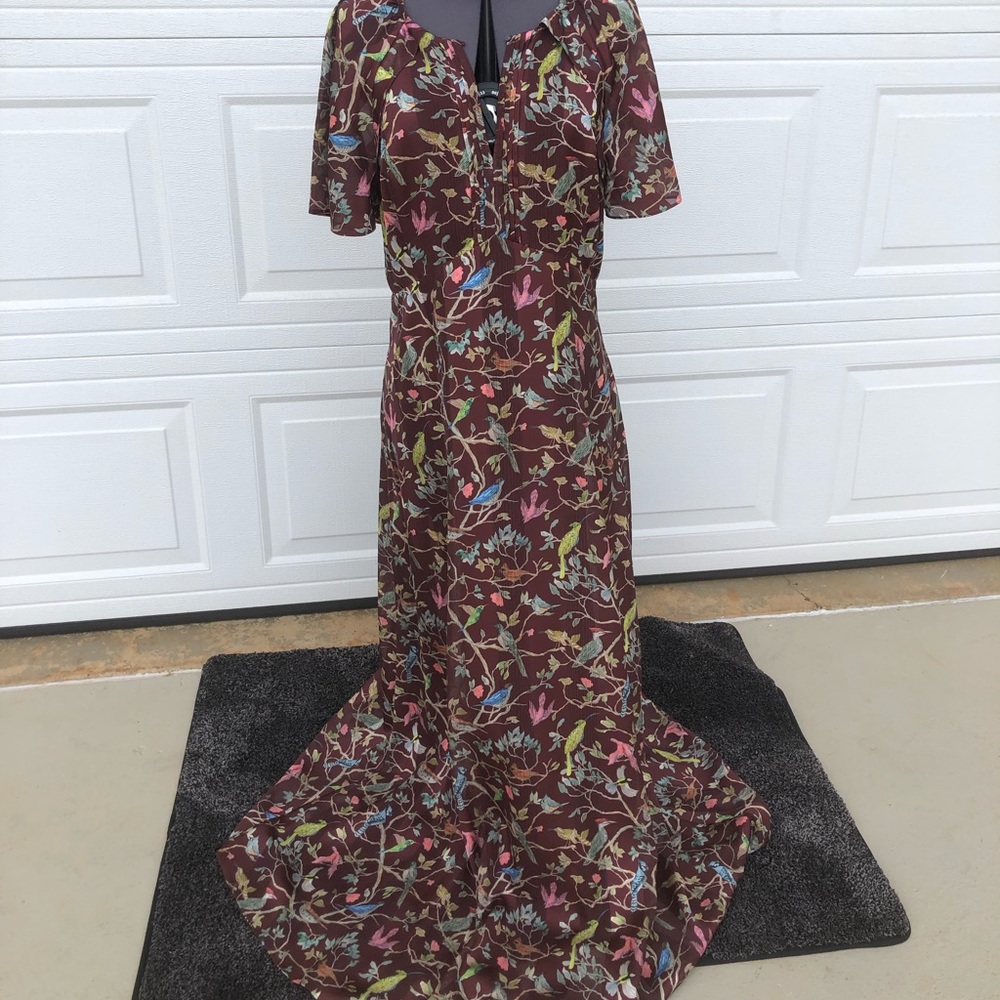 JCrew silk maxi dress size 14 . Tags a touch